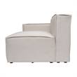 Contemporary Modular Sectional Sofa Left Side Chair with Armrest - Cream Fabric