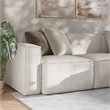 Contemporary Modular Sectional Sofa Left Side Chair with Armrest - Cream Fabric
