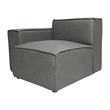 Contemporary Modular Sectional Sofa Left Side Chair with Armrest - DK GY Fabric