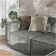 Contemporary Modular Sectional Sofa Left Side Chair with Armrest - DK GY Fabric