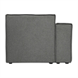 Contemporary Modular Sectional Sofa Left Side Chair with Armrest - DK GY Fabric