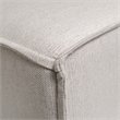 Contemporary Modular Sectional Sofa Armless Middle Chair in Cream Fabric