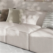 Contemporary Modular Sectional Sofa Armless Middle Chair in Cream Fabric