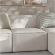 Contemporary Modular Sectional Sofa Armless Middle Chair in Cream Fabric