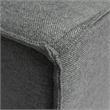 Contemporary Modular Sectional Sofa Armless Middle Chair in Dark Gray Fabric