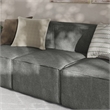 Contemporary Modular Sectional Sofa Armless Middle Chair in Dark Gray Fabric