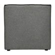 Contemporary Modular Sectional Sofa Armless Middle Chair in Dark Gray Fabric