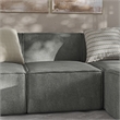 Contemporary Modular Sectional Sofa Armless Middle Chair in Dark Gray Fabric