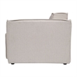 Contemporary Modular Sectional Sofa Right Side Chair with Armrest - Cream Fabric