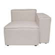 Contemporary Modular Sectional Sofa Right Side Chair with Armrest - Cream Fabric