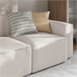 Contemporary Modular Sectional Sofa Right Side Chair with Armrest - Cream Fabric