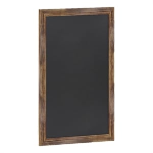24&quot x 36&quot Wall Mounted Magnetic Chalkboard with Wooden Frame - Torched Wood