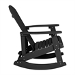Adirondack Poly Resin Rocking Chairs for Indoor/Outdoor Use in Black - 2 Pack