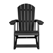 Adirondack Poly Resin Rocking Chairs for Indoor/Outdoor Use in Black - 2 Pack