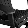 Adirondack Poly Resin Rocking Chairs for Indoor/Outdoor Use in Black - 2 Pack