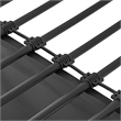 Sturdy Metal Loft Bed Frame in Black with Desk and Safety Rails - Twin