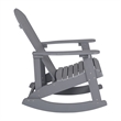 Adirondack Style Poly Resin Wood Rocking Chair for Indoor/Outdoor Use - Black