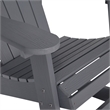 Adirondack Style Poly Resin Wood Rocking Chair for Indoor/Outdoor Use - Black