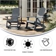 Adirondack Style Poly Resin Wood Rocking Chair for Indoor/Outdoor Use - Black