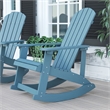 Adirondack Style Poly Resin Wood Rocking Chair for Indoor/Outdoor Use - Sea Foam