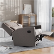 Manual Rocking Recliner Chair with 360 Swivel and Gliding Motion in Dark Gray