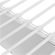 Sturdy Metal Loft Bed Frame in White with Desk and Safety Rails - Twin