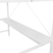 Sturdy Metal Loft Bed Frame in White with Desk and Safety Rails - Twin