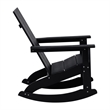 Modern 2-Slat Adirondack Poly Resin Rocking Chair for Indoor/Outdoor Use - Black
