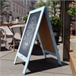 Indoor/Outdoor 40x20 Freestanding Robin Blue Wood A-Frame Magnetic Chalkboard
