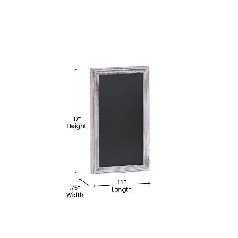 Set of 10 Wall Mounted Magnetic Chalkboards in Whitewashed - 9.5