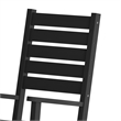 3pc Commercial Indoor/Outdoor Set with 2 Rocking Chairs and End Table in Black