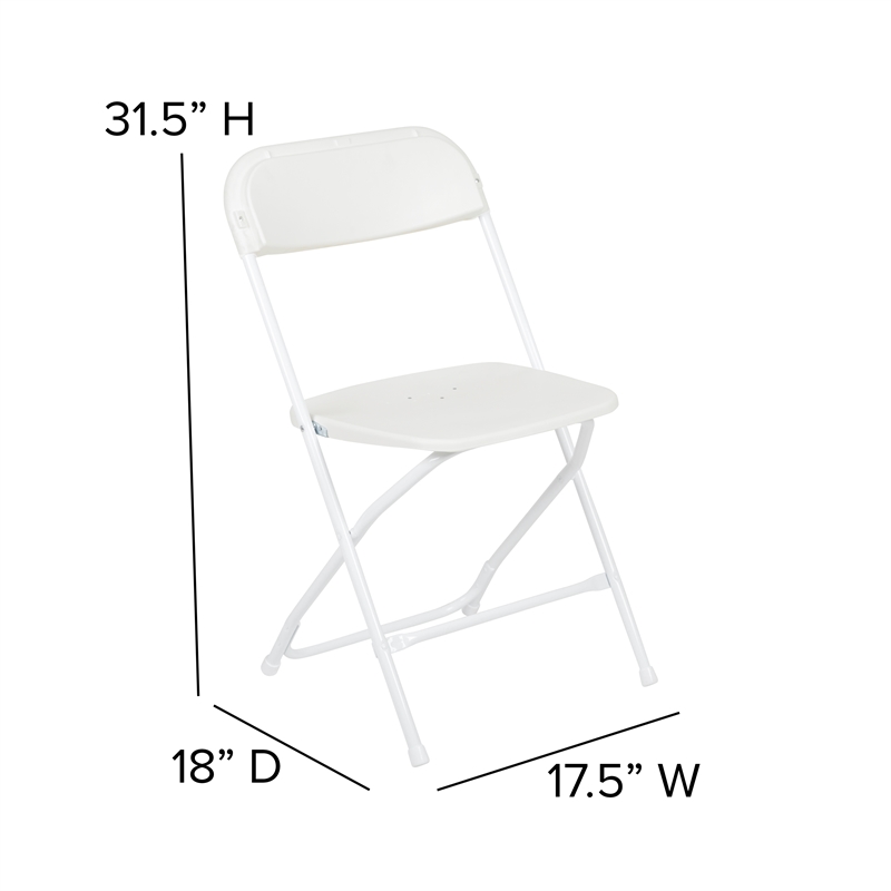 10' x 10' White Pop Up Canopy Folding Table and 4 White Folding Chairs Bundle