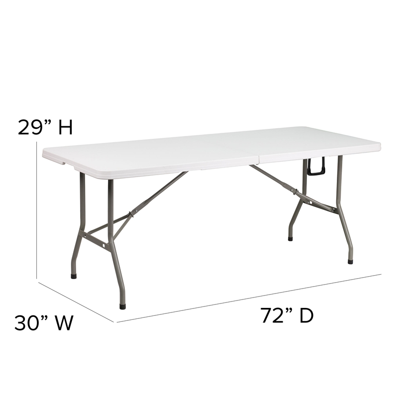 10' x 10' White Pop Up Canopy Tent and 6 Ft. Bi-Fold Table with Carrying Handle