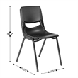 Maple/Silvr Student Desk with Open Front Metal Book Box & Blk Flex Comfort Chair