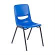 Maple/Slvr Student Desk with Open Front Metal Book Box & Navy Flex Comfort Chair