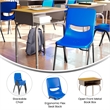 Maple/Slvr Student Desk with Open Front Metal Book Box & Navy Flex Comfort Chair