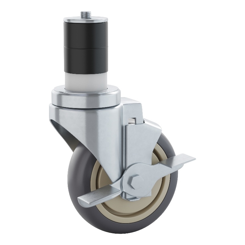 Set of 4 Commercial Heavy Duty Casters with 2 Swivel Casters 2 Locking Casters