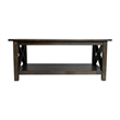 Flash Furniture Solid Wood Traditional Farmhouse Coffee Table in Dark Gray