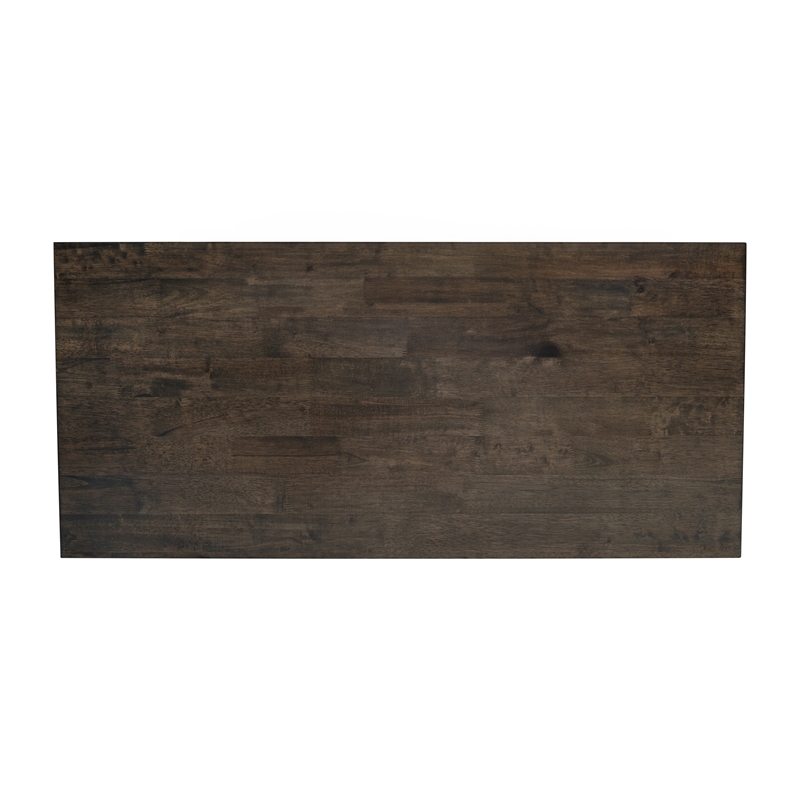 Flash Furniture Solid Wood Traditional Farmhouse Coffee Table in Dark Gray