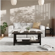 Flash Furniture Solid Wood Traditional Farmhouse Coffee Table in Dark Gray