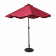Flash Furniture Montego Commercial 9 FT Solar LED Light Umbrella with Crank and Tilt Functions