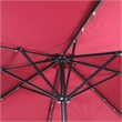 Flash Furniture Montego Commercial 9 FT Solar LED Light Umbrella with Crank and Tilt Functions