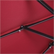 Flash Furniture Montego Commercial 9 FT Solar LED Light Umbrella with Crank and Tilt Functions