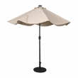 Flash Furniture Montego Commercial Grade 9ft Round Solar LED Umbrella with Crank Lift and Tilt Function