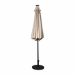 Flash Furniture Montego Commercial Grade 9ft Round Solar LED Umbrella with Crank Lift and Tilt Function