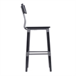 2 Pack Commercial Rustic Black Industrial Style Wood Dining Barstool
