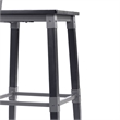 2 Pack Commercial Rustic Black Industrial Style Wood Dining Barstool