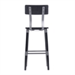 2 Pack Commercial Rustic Black Industrial Style Wood Dining Barstool