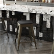 All-Weather GN Commercial Backless Counter Stools-Black Poly Seat-4 PK