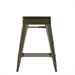 All-Weather GN Commercial Backless Counter Stools-Black Poly Seat-4 PK